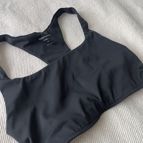 Reformation Gwen EcoMove Black Sports Bra, Size XS - Picture 9 of 9